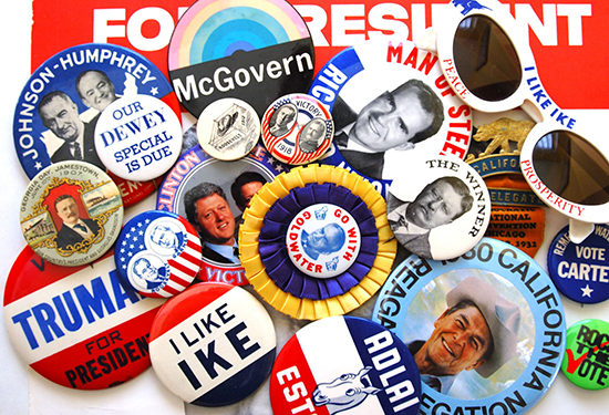 A display of political memorabilia on the Martinez Historic Home Tour during the election year of 2016 Courtesy NJ.com.